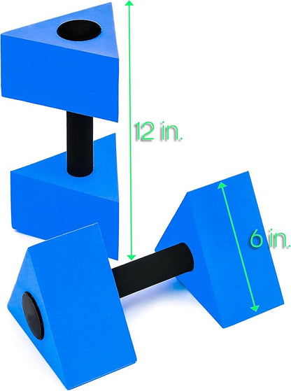 Trademark Innovations 12" Triangular Aquatic Exercise Dumbells - Set of 2 - for Water Aerobics