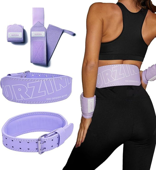 Weight Lifting Belt 4 inch Leather Belt Foam