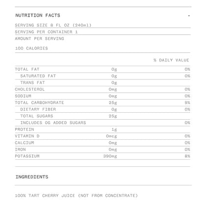 Cheribundi PURE Tart Cherry Juice - 100% Tart Cherry Juice, No Sugar Added - Pro Athlete Post Workout Recovery - Fight Inflammation And Support Muscle Recovery - 8 Ounce (Pack of 24)