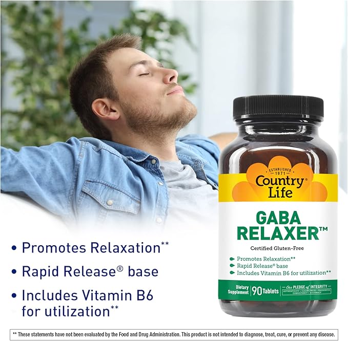 Country Life Gaba Relaxer, Rapid Release - 90 Tablets