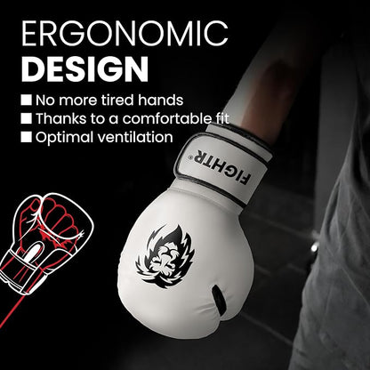 FIGHTR® Boxing Gloves - Maximum Protection & Stability | Boxing Gloves for Boxing, MMA, Muay Thai & Kickboxing | Sizes 8-16 oz, Includes Carry Bag