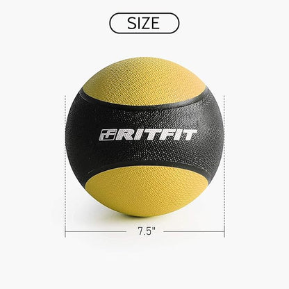 RitFit Weighted Medicine Ball - Non-Slip Rubber Shell