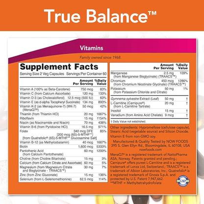NOW Foods: True Balance Multi, 120 caps (2 Pack)