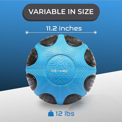 Yes4All Medicine Ball with Dual Texture Grip 6/8/10/12LBS