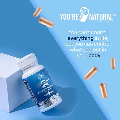 YOU'RE NATURAL Conception Fertility Vitamins for Women - Prenatal Vitamins - Myo-Inositol, D-Chiro Inositol & Folate, Regulates Cycle, Aid Ovulation, Hormonal & Ovarian Support, Vitex, 30 Day Supply