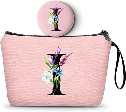 SEAMOON Birthday Inspirational Bridesmaid Proposal Team Small Gifts for Women Mom Aunt Teacher Sister Coworkers Makeup Cosmetic Bag Travel with Mirror Mothers Day Christmas Graduation I