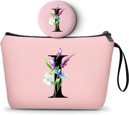 SEAMOON Birthday Inspirational Bridesmaid Proposal Team Small Gifts for Women Mom Aunt Teacher Sister Coworkers Makeup Cosmetic Bag Travel with Mirror Mothers Day Christmas Graduation I
