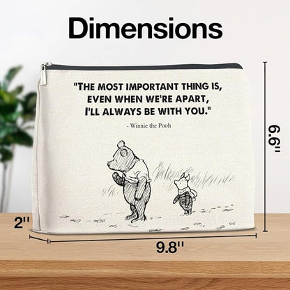 YeleY Friendship Cosmetic Bag Gift Classic Pooh Bear Gifts for Women Girls Friends Classic Pooh Bear Makeup Zipper Pouch