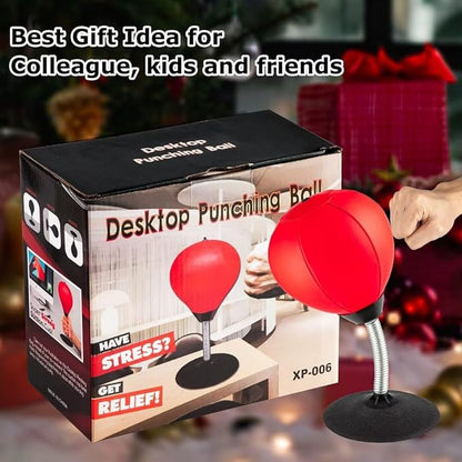 Stress Buster Desktop Punching Bag - Suctions to Your Desk, Heavy Duty Stress Relief Ball, Funny Gifts for Boss or Coworker, Perfect for Kids and Adults, Easter