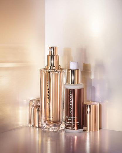 JLO BEAUTY That Day/Night Face Serum SkinCare Duo, That JLO Glow Serum, 1 Oz, That Overnight Hustle AHA & BHA Facial Serum Resurfacer, 1 Oz, Exfoliating & Firming to Support Smooth, Glowing Skin