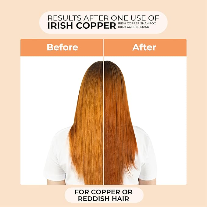 naissant Irish Copper Hair Toning Mask | Color Depositing | Moisturize, Refresh & Neutralize Brassy Tones | Paraben, Ammonia & Sulfate Free | Pro-Vitamin B5, Olive Oil & Honey (Cobrizo) 10.1 Fl Oz