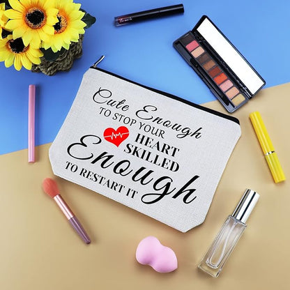 Nurses Appreciation Gifts for Women Makeup Bag Nursing Student Graduation Gifts Nurse Practitioner Gift Nurse Girlfriend Wife Present Cosmetic Bag Doctor Thank You Gift Makeup Case Toiletry Bags