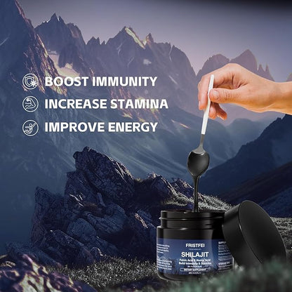 100% Pure Shilajit Resin - Organic Himalayan Shilajit for Men & Women | Rich in Fulvic Acid & 85+ Trace Minerals | Shilajit Pure Himalayan Organic