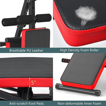 CHEFJOY Multi-function Sit Up Bench 5 Positions,