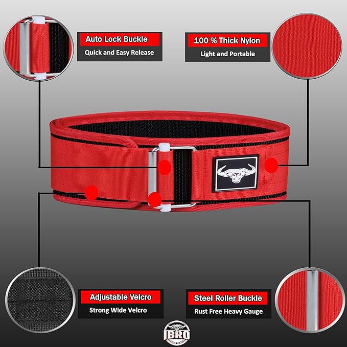 IBRO Quick Locking Premium Weight Lifting Belt - Powerlifting 4 Inch