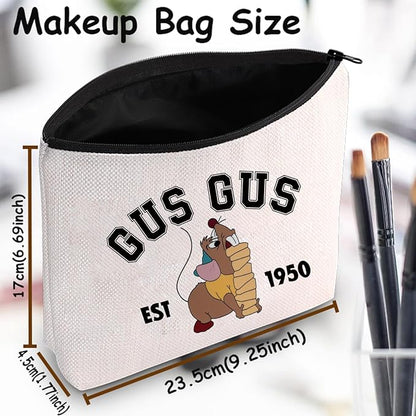 TSOTMO Cartoon Merchandise Fairy Tale Cosmetic Bag Fairy Princess Gift Mouse Gus Makeup Bag For Movie Fans (GUSGUS)