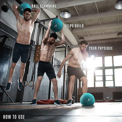 Yes4All Upgraded Fitness Slam Medicine Ball Triangle 30lbs