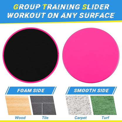 Jenaai 24 Pcs (12 Pairs) Core Sliders Exercise