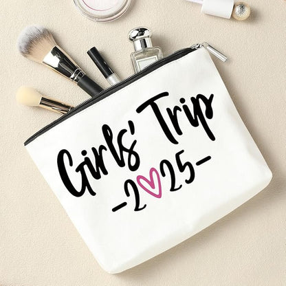 Weekend Travel Makeup Bag - Graduation, Friendship, Christmas Birthday Gift for Women, Sister, Bestie - 2025 Cosmetic Bag for Beach Shopping Travel Essentials