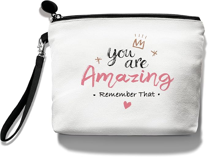 Hglian Inspirational Gifts for Women,You Are Amazing Travel Makeup Bag for Teacher,Nurse,BFF, Bestie,Sister,Christmas Graduation Gift for Women Friends