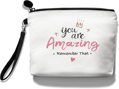Hglian Inspirational Gifts for Women,You Are Amazing Travel Makeup Bag for Teacher,Nurse,BFF, Bestie,Sister,Christmas Graduation Gift for Women Friends