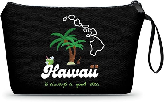 Hawaii Makeup Bag - Travel & Gift Set, Small Cosmetic Bag for Women, Perfect for Mom, Daughter, Sister, Friend or Coworker