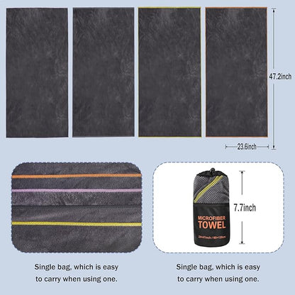 Dofilachy 4 Pack Camping Towel - Camping Towels 24” x 48”