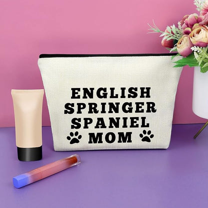 English Springer Spaniel Mom Gifts: Makeup Bag & Cosmetic Travel Pouch