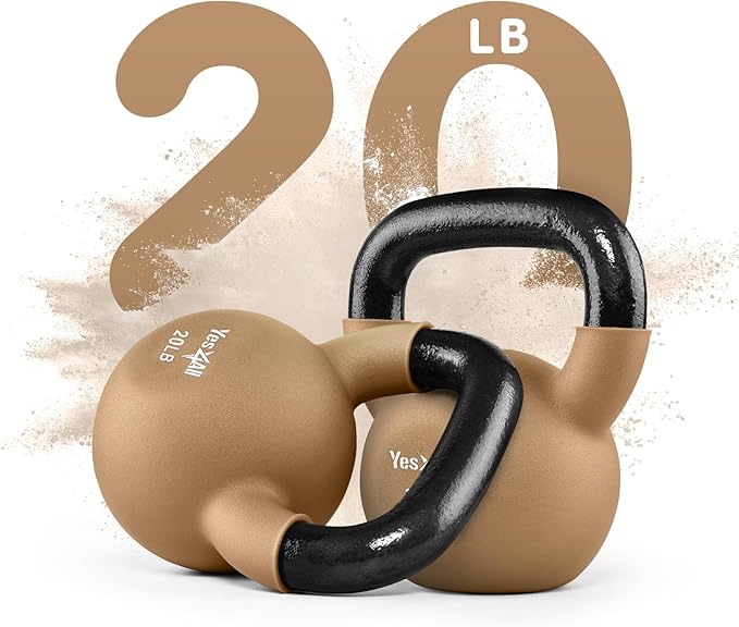 Yes4All Neoprene Coated/Adjustable Kettlebell & Kettlebell Sets -
