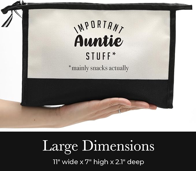 Aunt Gifts Makeup Bag - Aunt Birthday & Ideas for Women - Cosmetic Bag
