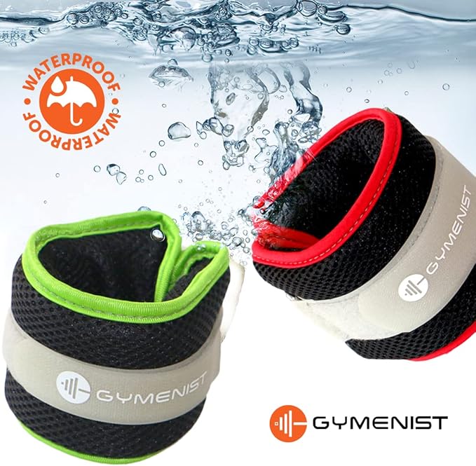 Gymenist Water Proof Ankle Weights With Adjustable Strap