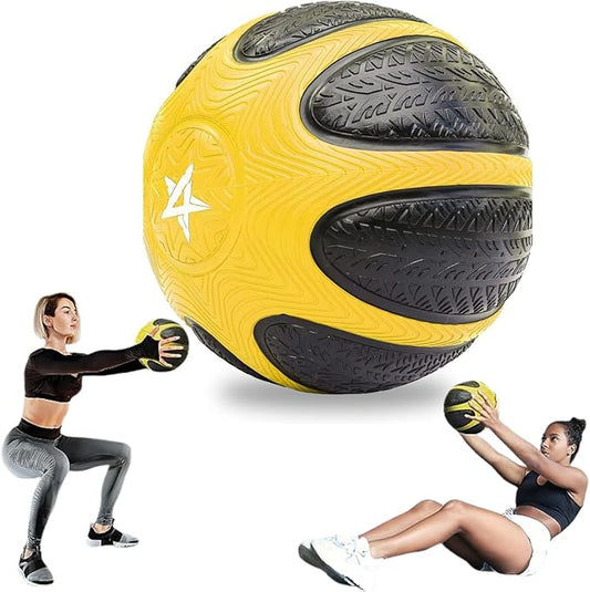 Yes4All Medicine Ball with Dual Texture Grip 6/8/10/12LBS
