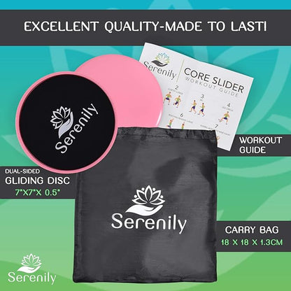 Serenily Sliders for Working Out - Core Exercise Sliders 2 Dual