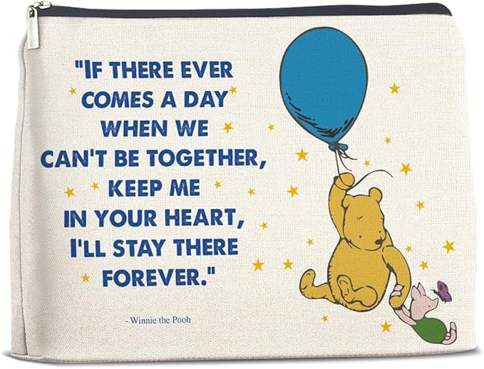 YeleY Friendship for Women Friends, Winnie the Pooh for Women Friends, Winnie the Pooh Makeup Bag for Teens Women Friends, Long Distance Friendship Gifts