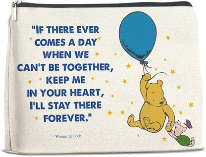 YeleY Friendship for Women Friends, Winnie the Pooh for Women Friends, Winnie the Pooh Makeup Bag for Teens Women Friends, Long Distance Friendship Gifts