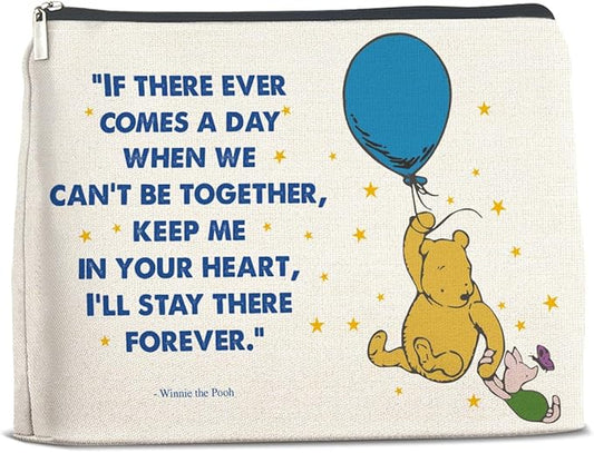 YeleY Friendship for Women Friends, Winnie the Pooh for Women Friends, Winnie the Pooh Makeup Bag for Teens Women Friends, Long Distance Friendship Gifts