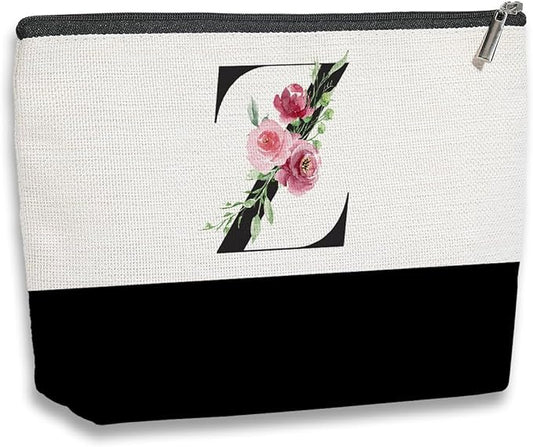 Initial Makeup Bag, Personalized Gifts for Women, Personalized Makeup Bag, Bridesmaid Gifts, Cosmetic bags for Women (Letter Z)