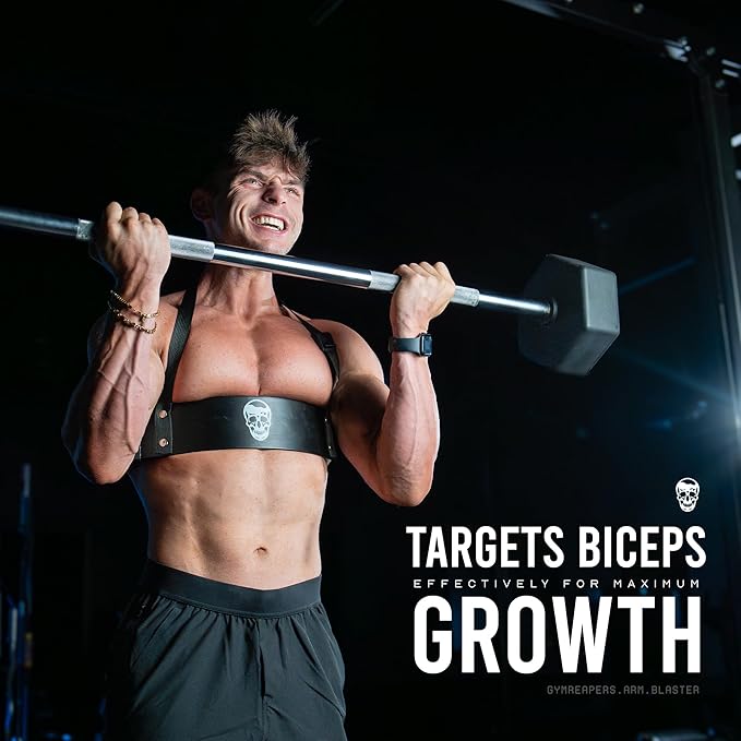 Gymreapers Bicep Arm Blaster -Thick Aluminum Support Bicep