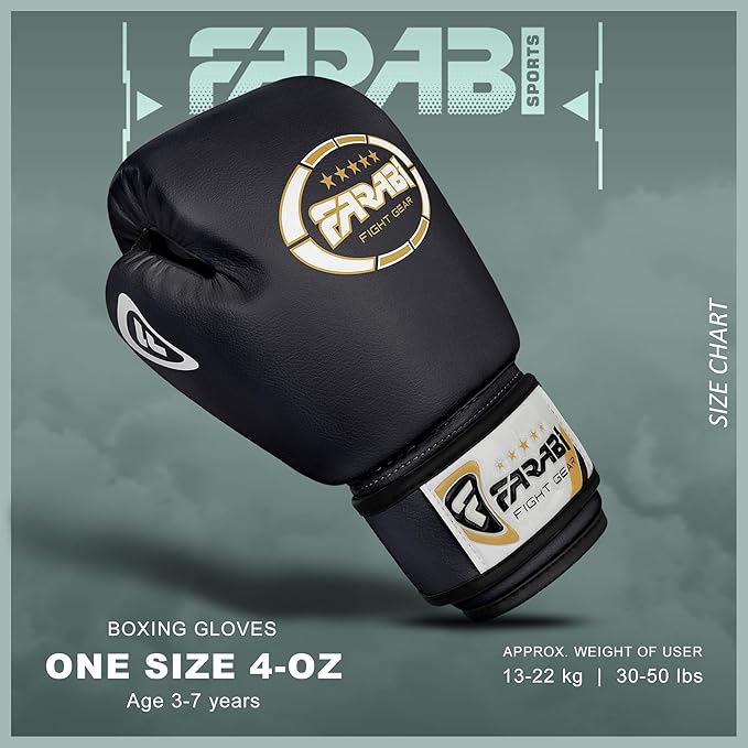 Farabi Sports Kids Boxing Gloves 4, 6, 8-oz Boxing Gloves for Kids Junior Boxing Gloves Youth Boxing Gloves Boys and Girls Boxing Training Gloves for MMA Muay Thai & Punching Bag