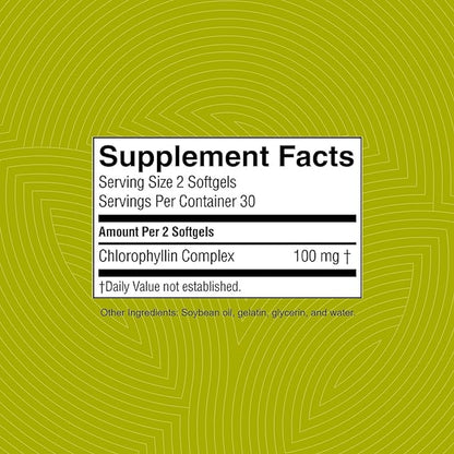 Nature's Sunshine Chlorophyll, 60 Softgel Capsules | Helps Support the Body's Blood-Cleansing Functions and Strengthens the Immune and Intestinal Systems