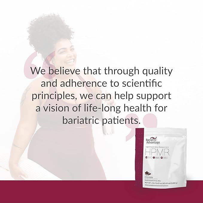Bariatric Advantage High Protein Meal Replacement Drink Mix, Protein Powder Whey Isolate for Gastric Bypass and Sleeve Gastrectomy Patients, 27g Protein, Lactose Free - Chocolate - 28 Servings