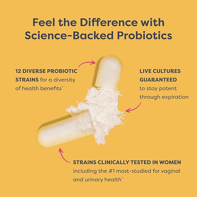Renew Life Women's Probiotic Capsules, 50 Billion CFU Guaranteed, Supports pH Balance, Vaginal, Urinary, Digestive and Immune Health(2), L. Rhamnosus GG, Dairy, Soy and Gluten-Free, 30 Count