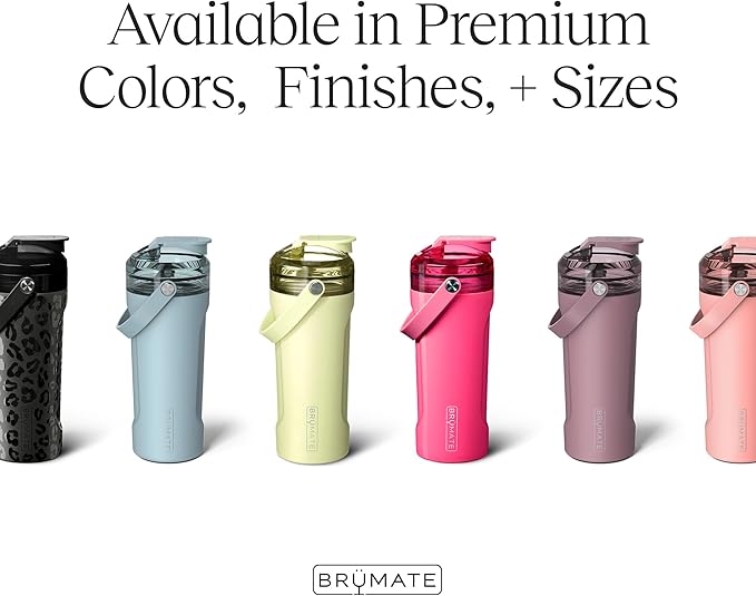BrüMate MultiShaker Blender Shaker Bottle | 100% Leakproof Insulated Stainless Steel Shaker Bottle | Protein Shaker Bottle, and Pre Workout Bottle for the Gym | 26oz (Matte Black)