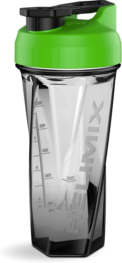HELIMIX 2.0 Vortex Blender Shaker Bottle Holds upto 28oz | No Blending Ball or Whisk | USA Made | Portable Pre Workout Whey Protein Drink Shaker Cup | Mixes Cocktails Smoothies Shakes | Top Rack Safe