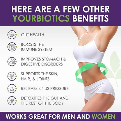 YourBiotics Prebiotics and Probiotics for Men & Women - Digestive Enzymes with Probiotics and Prebiotics Acid Resistant - Women & Mens Probiotics for Gut Health Immune Support & Digestion - 60 Count