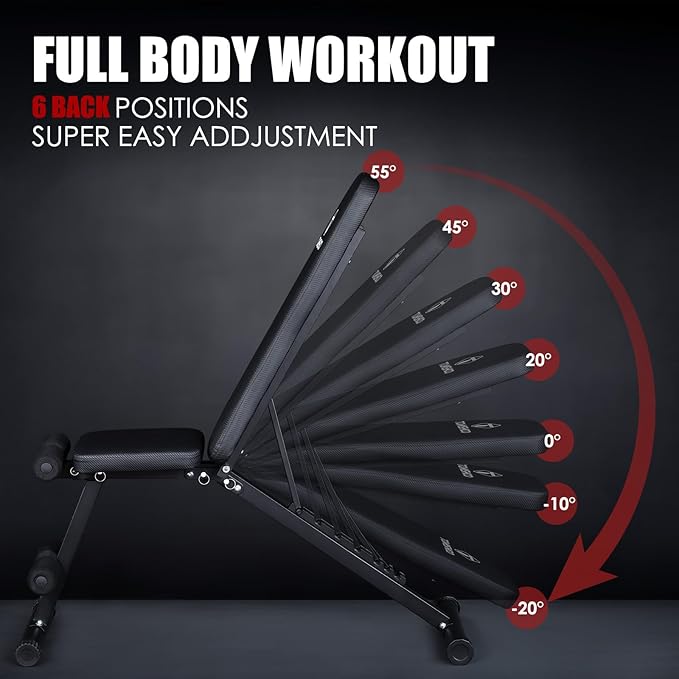 TOMSHOO Weight Bench Press 660 LB 3 Sec