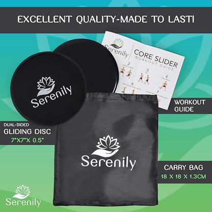Serenily Sliders for Working Out - Core Exercise Sliders 2 Dual