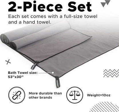 Quick Dry Towel Travel Towel Fast Drying Lightweight 2 Pack