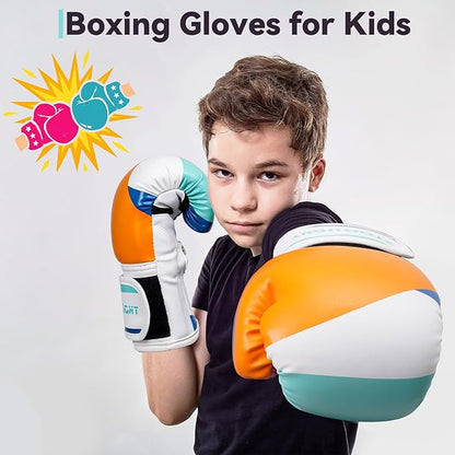 Everlast Youth Boxing Gloves, 4, 6, 8-oz, Kickboxing Training, Kids Bag Gloves for Punching Bag, Boys & Girls