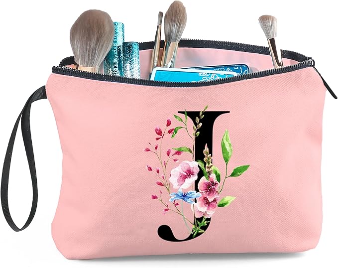 SEAMOON Birthday Inspirational Bridesmaid Proposal Team Small Gifts for Women Mom Aunt Teacher Sister Coworkers Makeup Cosmetic Bag Travel with Mirror Mothers Day Christmas Graduation J